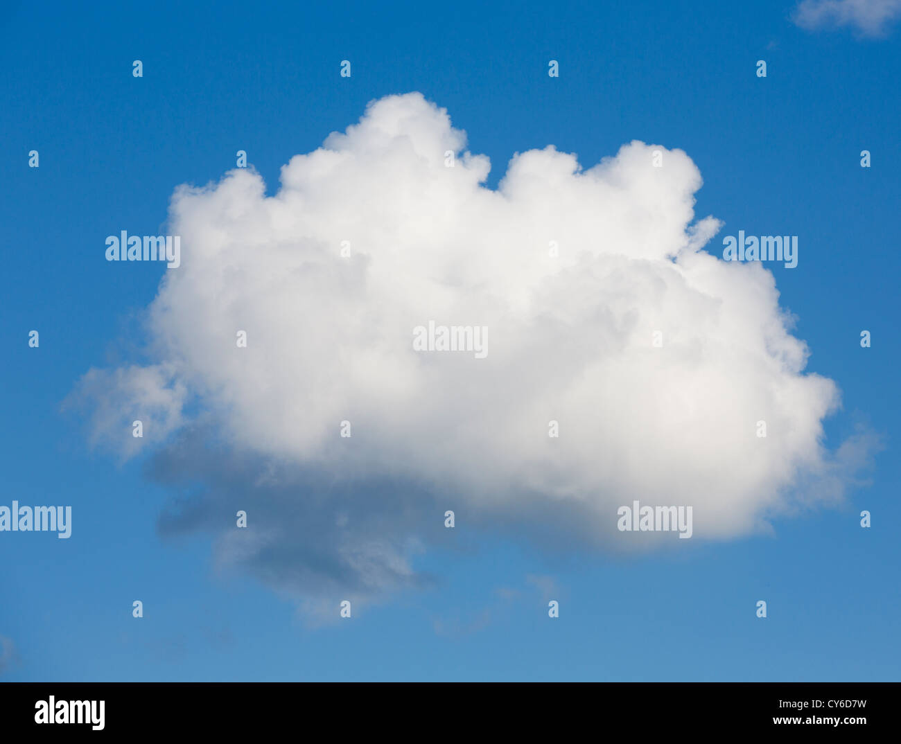 One white cloud on blue sky , Finland Stock Photo