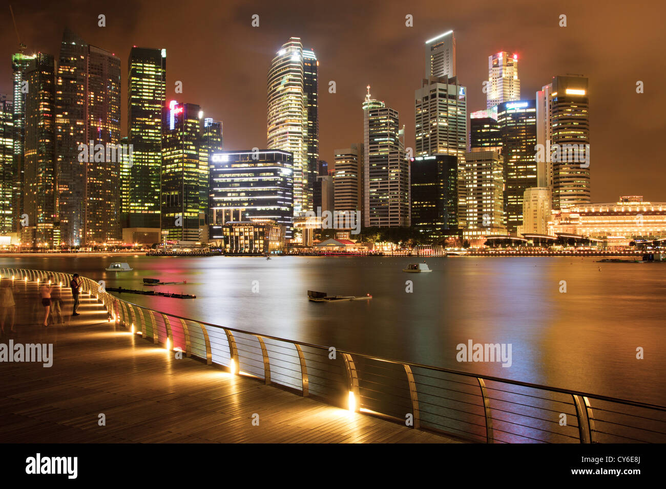 Singapore by Night Stock Photo