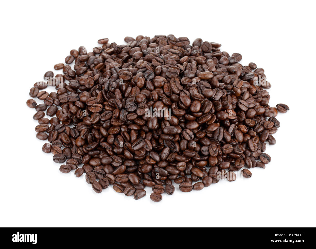 Heap of coffee beans. Isolated on white background Stock Photo - Alamy