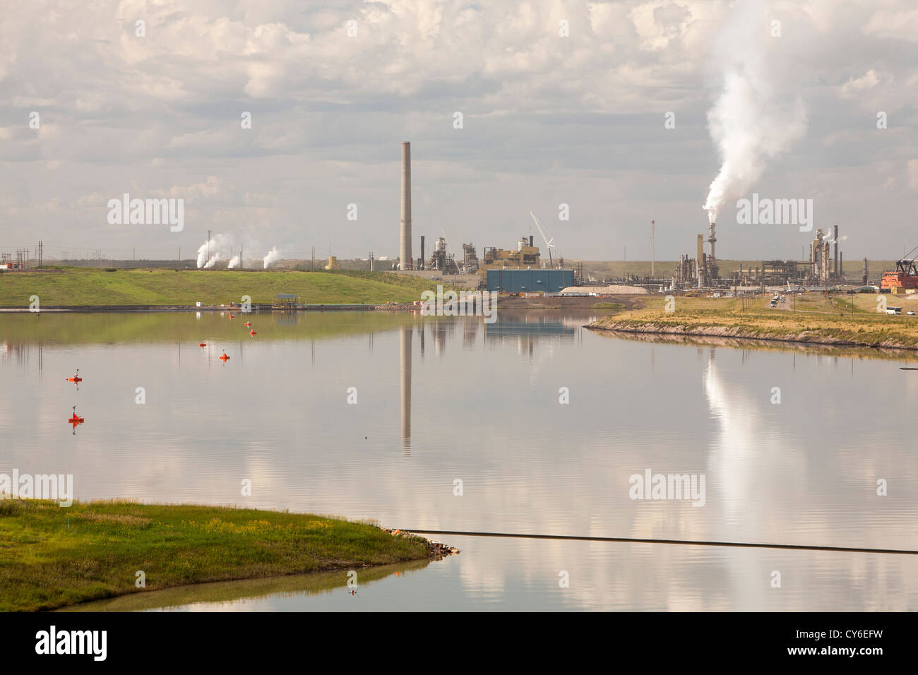 The tailings pond at the Syncrude mine north of Fort McMurray, Alberta