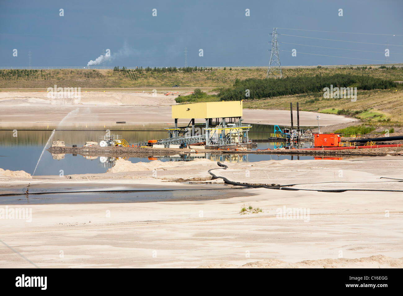 The tailings pond at the Syncrude mine north of Fort McMurray, Alberta