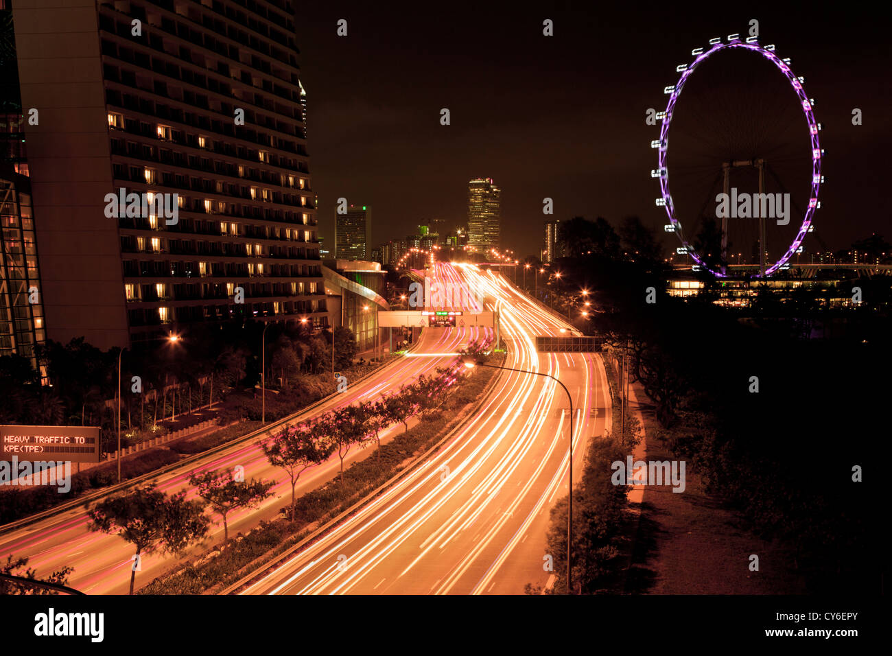Singapore by Night Stock Photo