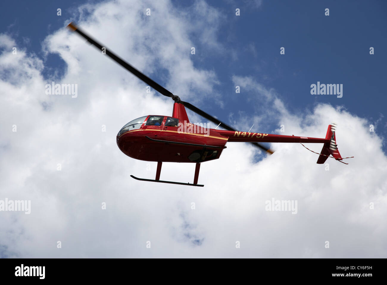 tourist light helicopter tour flight over kissimmee florida usa Stock Photo