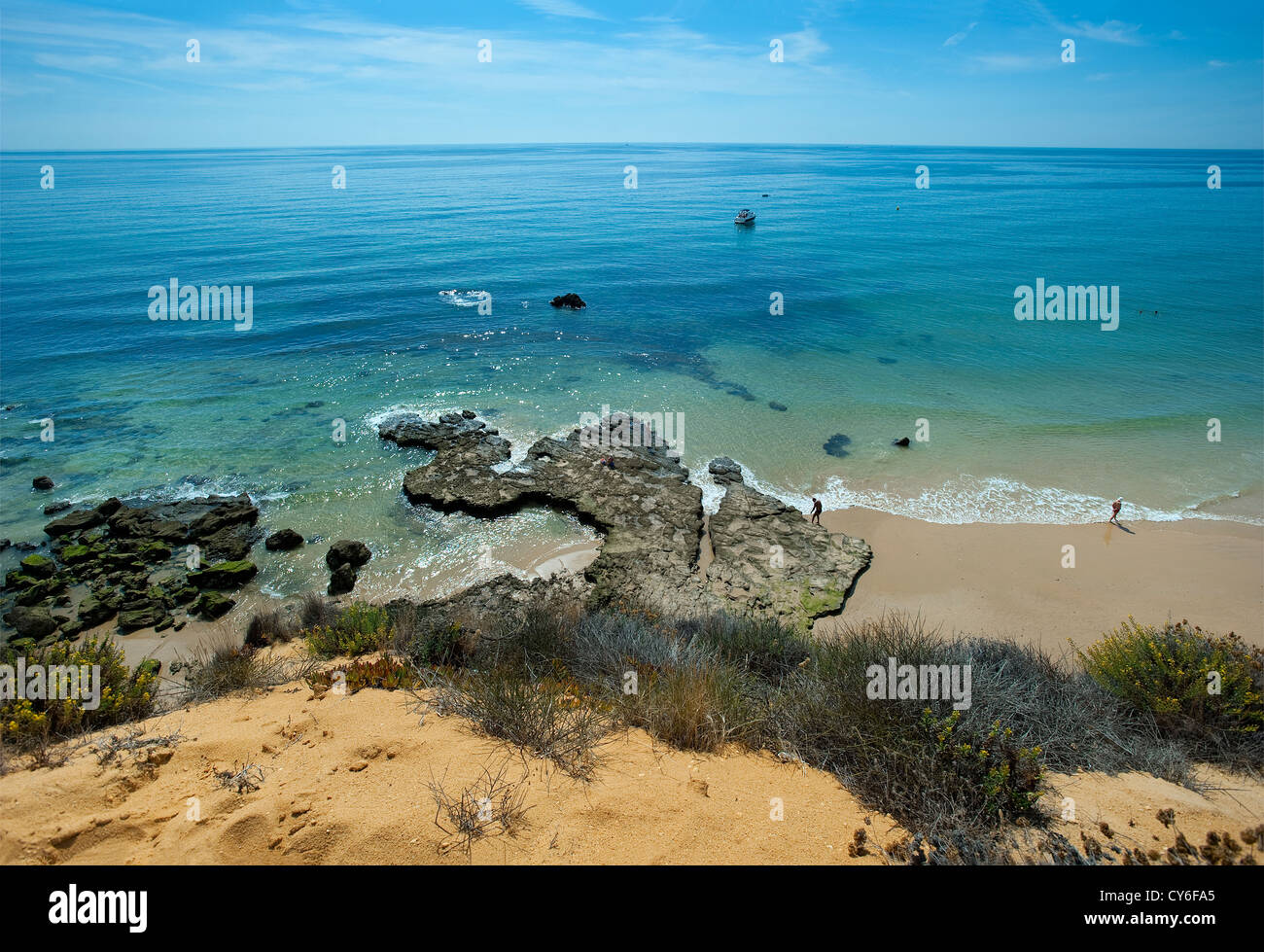 Praia dos Olhos D'Agua Beach, Algarve, Portugal Stock Photo