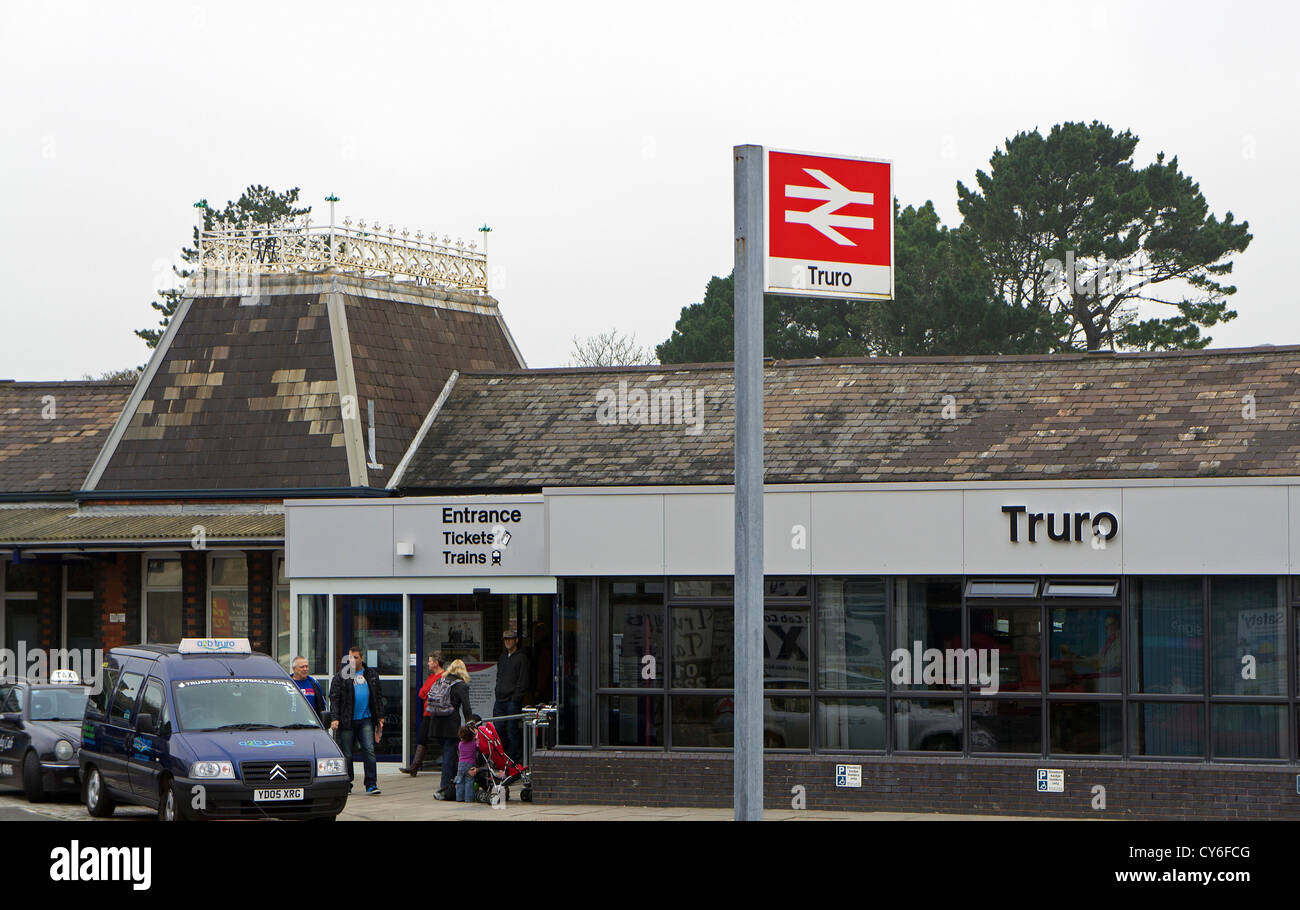 The Train station in Truro, Cornwall, UK Stock Photo