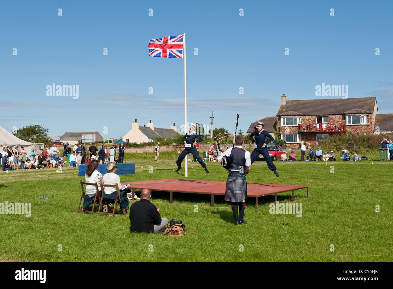 Highland dancing at the Mey Highland Games, Caithness, Scotland Stock Photo