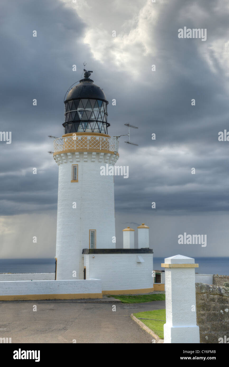 Dunnet Head Lighthouse in Caithness, Scotland Stock Photo