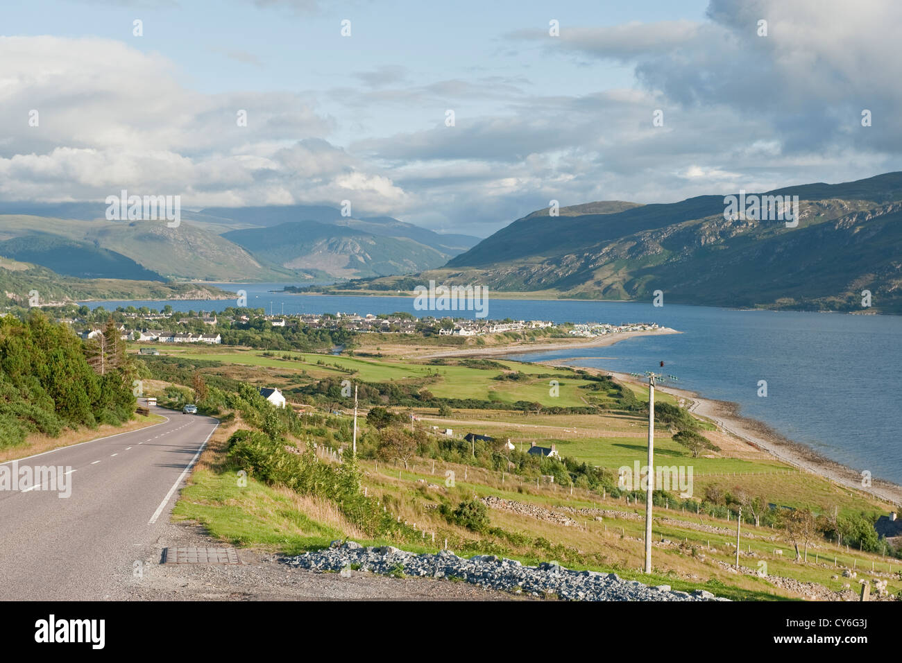 Ullapool and Loch Broom in Wester Ross, Scotland Stock Photo