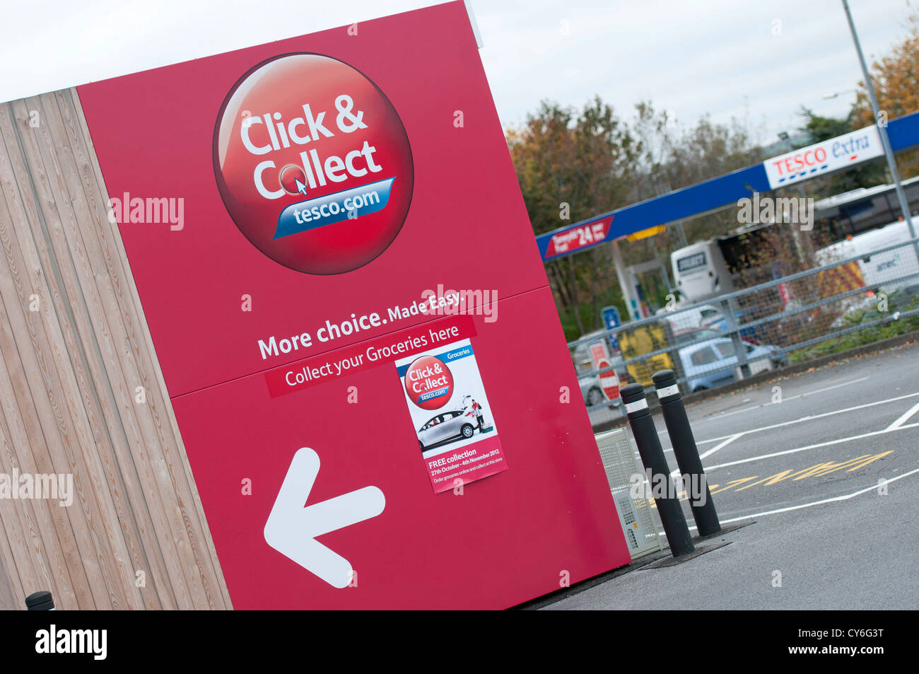 Tesco Click And Collect Pick Up Point Stock Photo Alamy