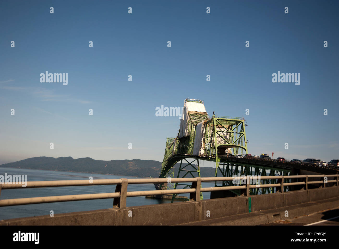 Construction on the AstoriaMegler Bridge between Oregon and Washington Stock Photo Alamy