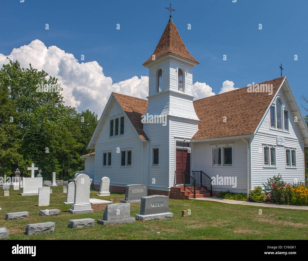 Quantico, Maryland Historic St. Philip's Episcopal Church (1845 Stock