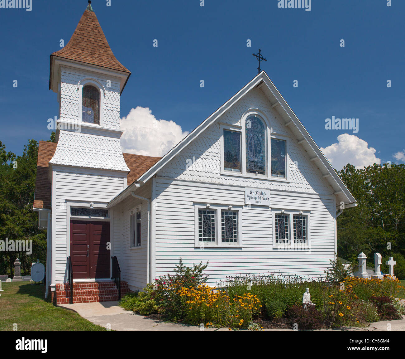 Quantico, Maryland Historic St. Philip's Episcopal Church (1845 Stock