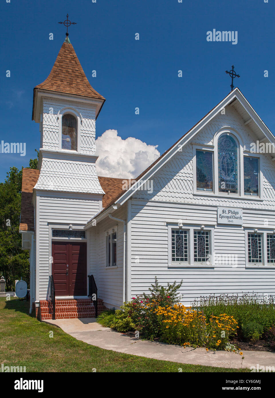 Quantico, Maryland Historic St. Philip's Episcopal Church (1845 Stock