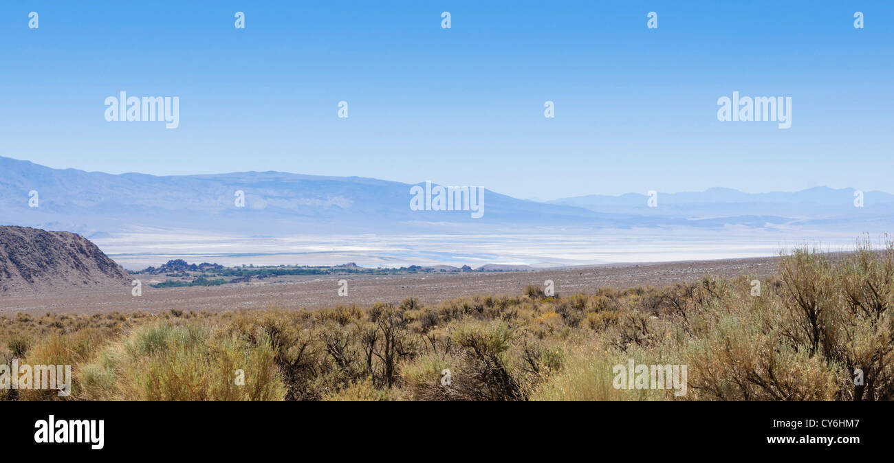 Owens Lake, salt flats in the Owens Valley near Lone Pine, California