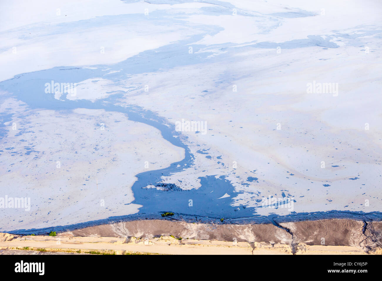The tailings pond at the Syncrude mine north of Fort McMurray, Alberta