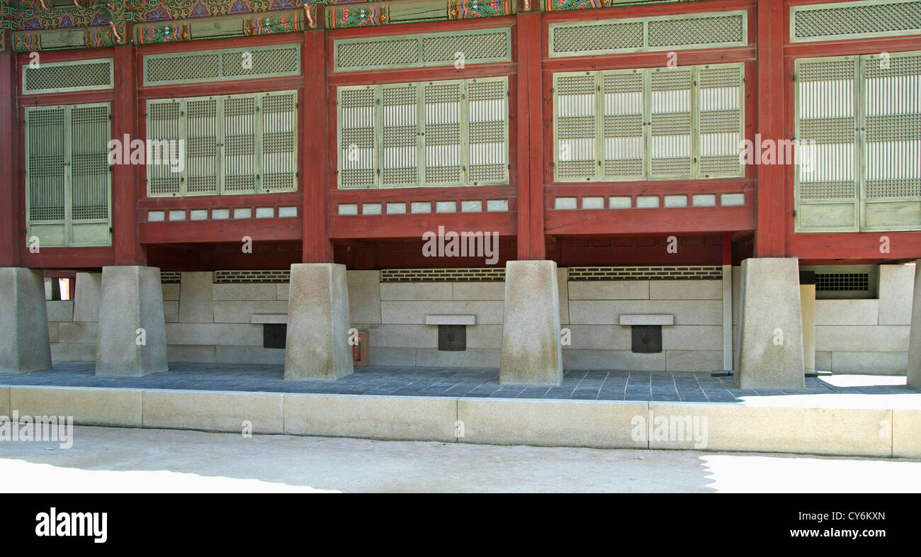 first heating system "warm floor" Palace kenbukun South Korea Stock