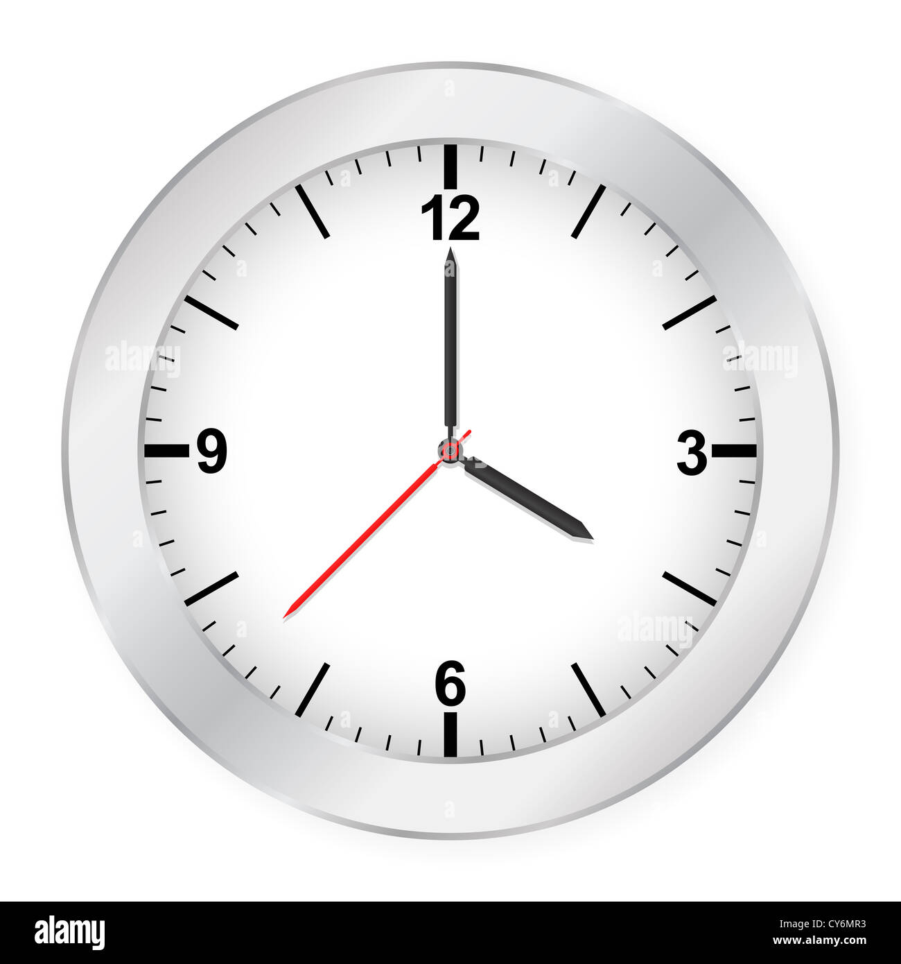 Clock isolated on white background. Vector illustration Stock Photo - Alamy