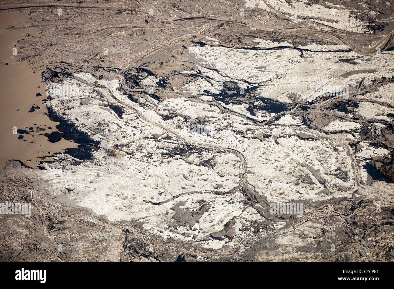 The tailings pond at the Syncrude mine north of Fort McMurray, Alberta