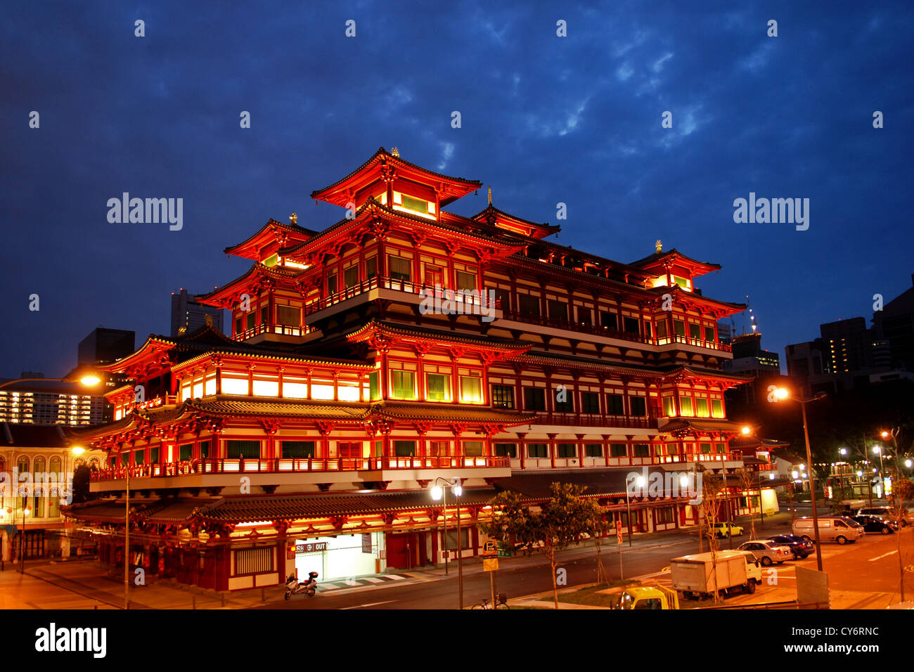 Chinese temple in the city Stock Photo