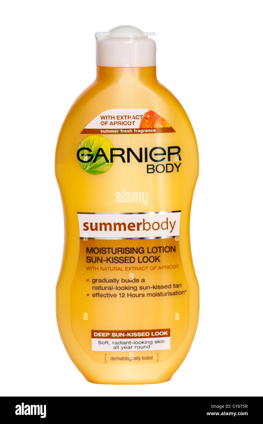 Bottle Of Garnier Body Moisturising Lotion Stock Photo Alamy