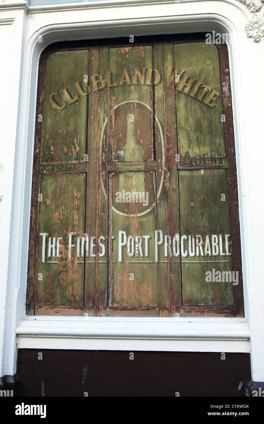 Clubland White Port advertising Board Stock Photo