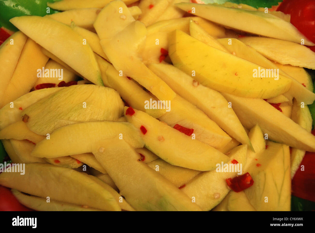 yellow mango salads Stock Photo