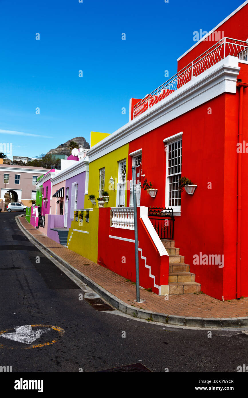 Cape Town, South Africa. Colorful houses in the Bo Kaap area in Cape