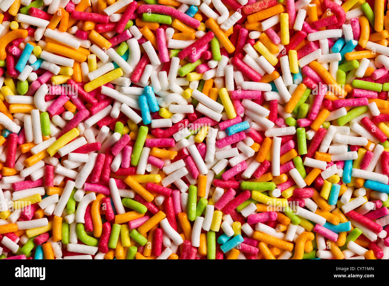 the texture of candy sprinkles Stock Photo
