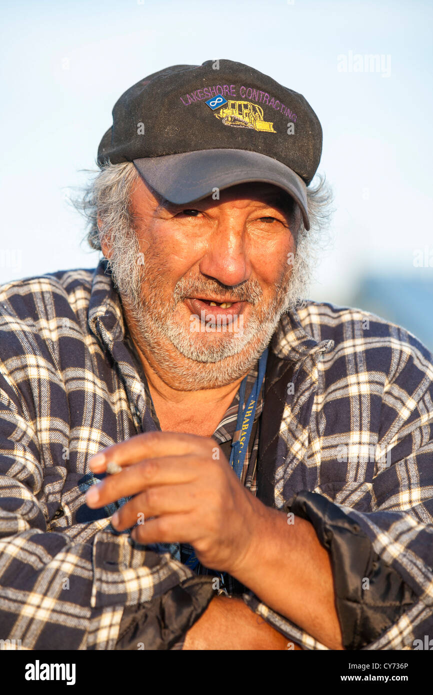 A first nation inhabitant of Fort Chipewyan. Fort Chipewyan stands on