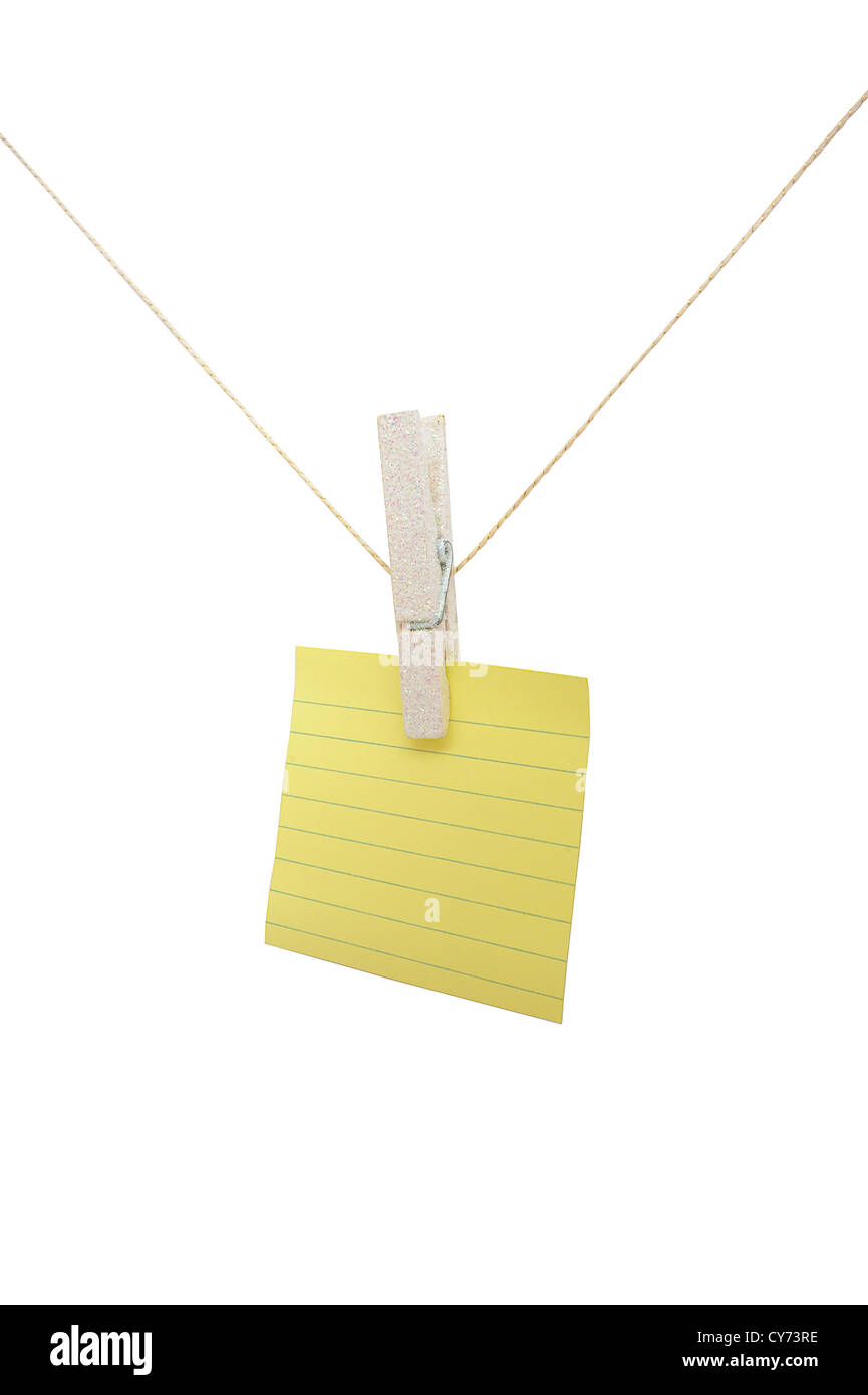 Post it note hanging on string hi-res stock photography and images - Alamy