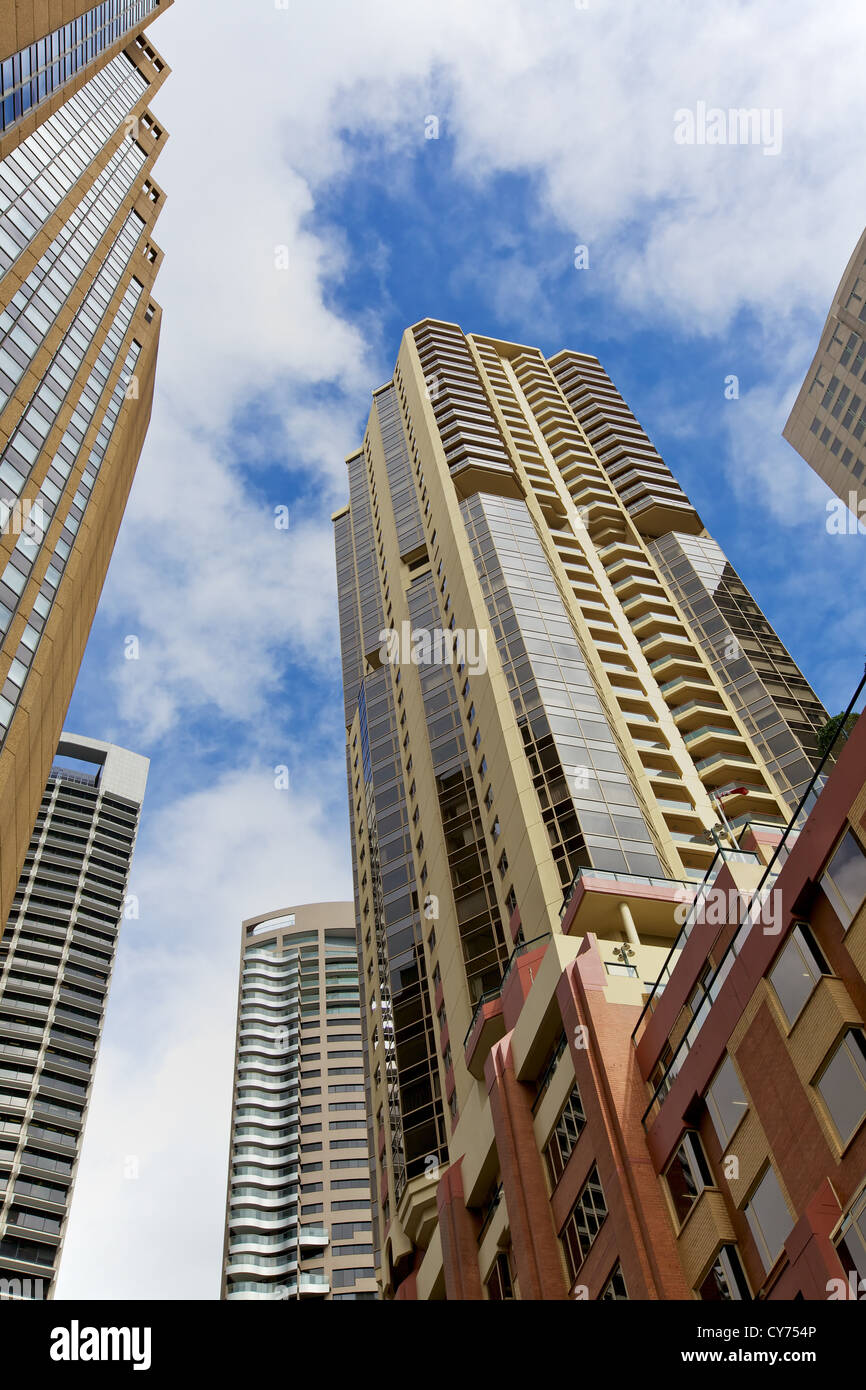 Skyscrapers Office Buildings Downtown Area Stock Photo - Alamy