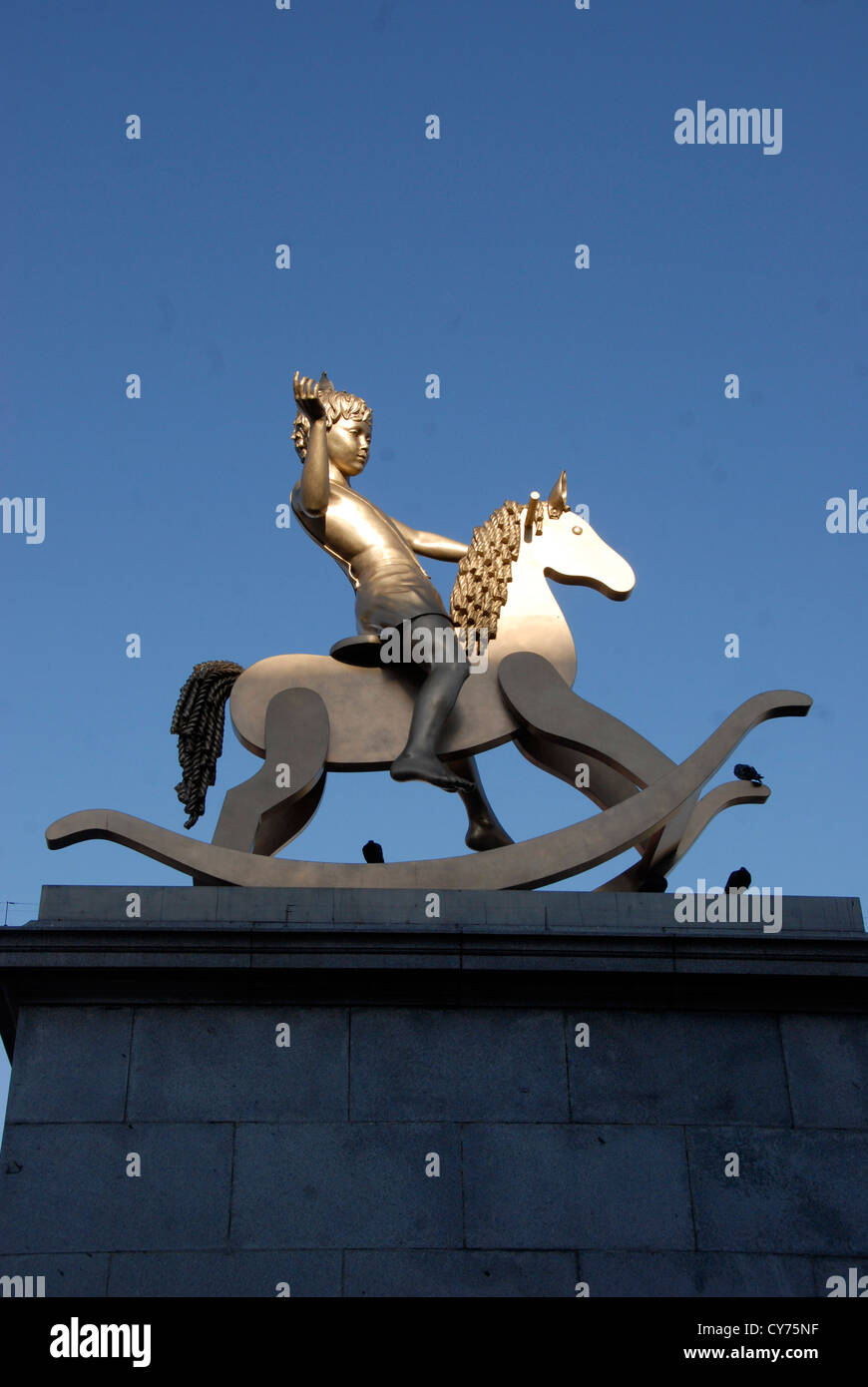 Boy on rocking horse bronze sculpture designed by Elmgreen & Dragset