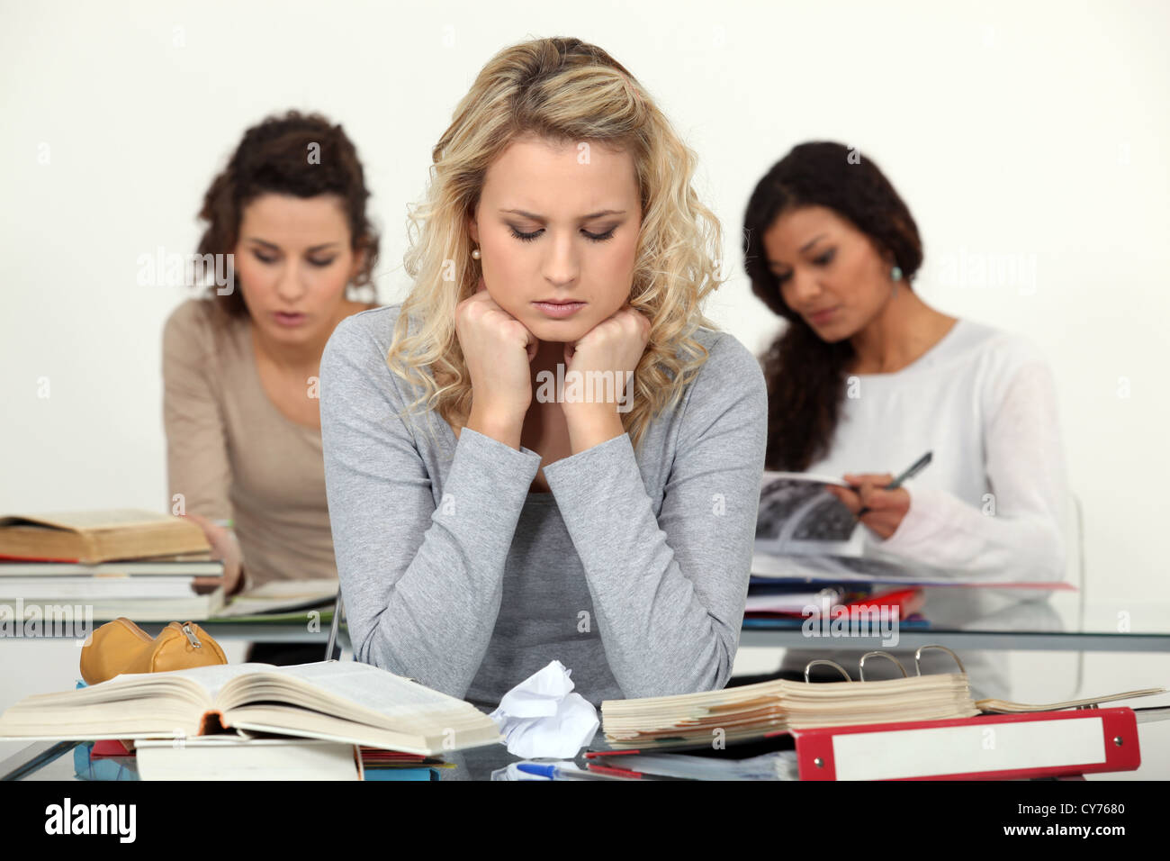 Stressed students Stock Photo - Alamy
