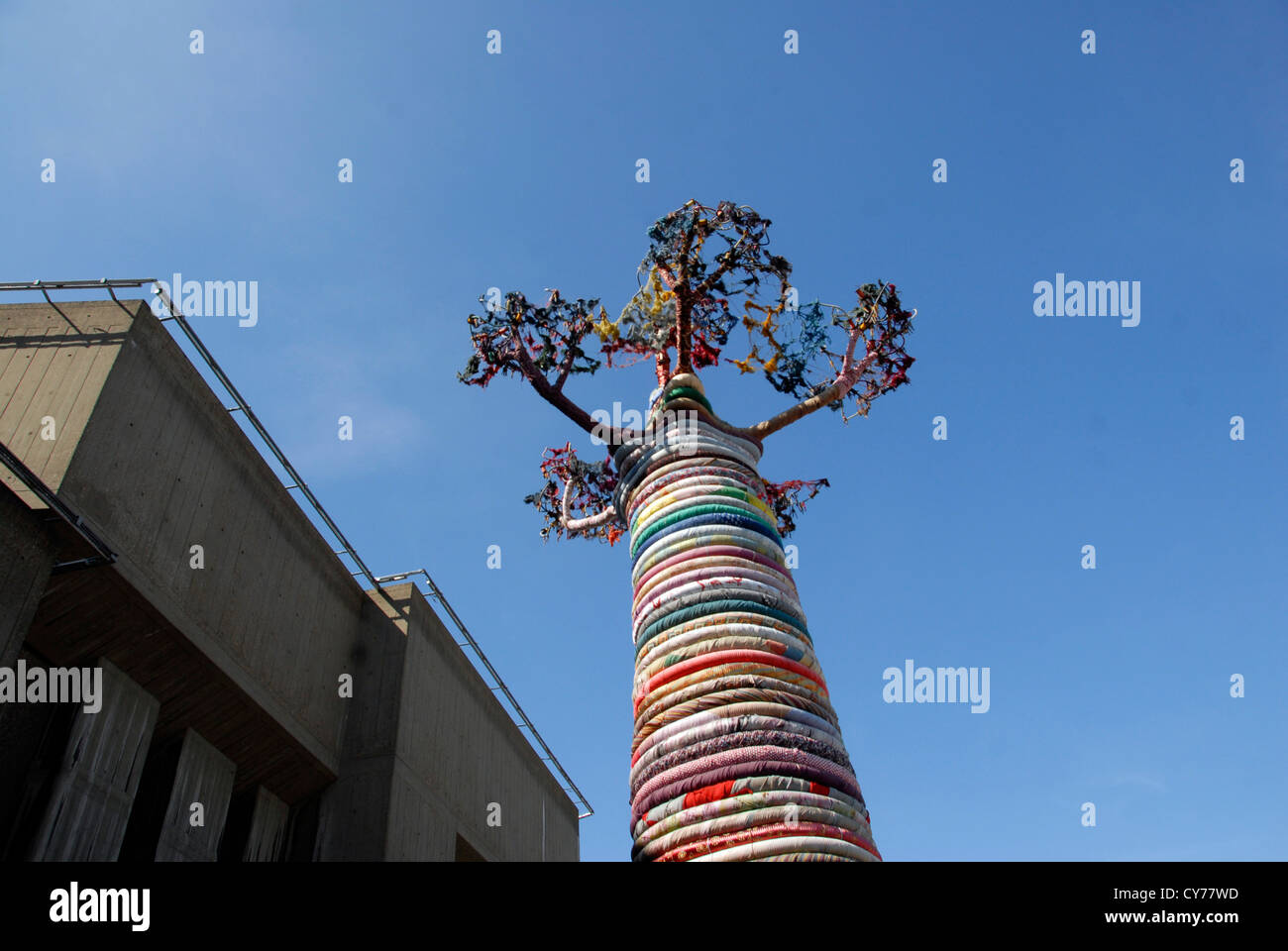 The Pirate Technics Sculpture Under The Baobab installed on the Southbank  as part of the Festival of the World festivaLondon UK Stock Photo