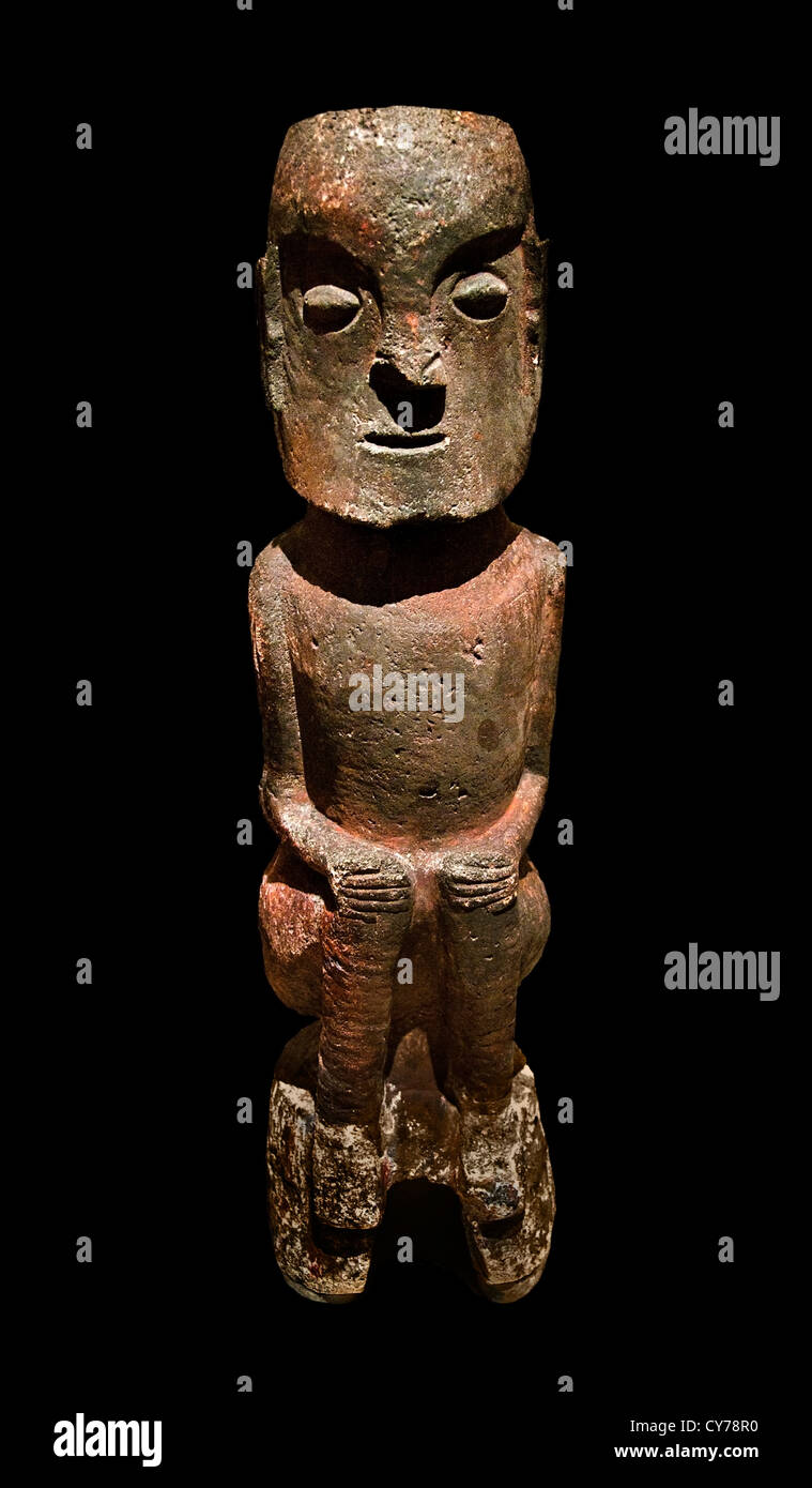 Guardian Figure Pangulubalang 19th–early 20th  70 cm  Stone-Sculpture  Toba,Batak ,Lake Toba, Sumatra, Indonesia Stock Photo