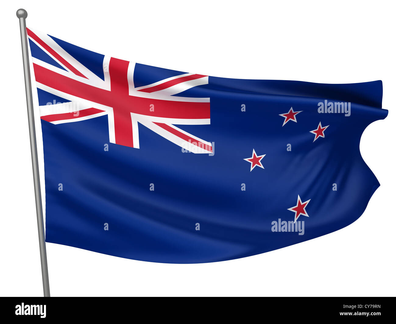 New Zealand National Flag All Countries Collection Isolated Image