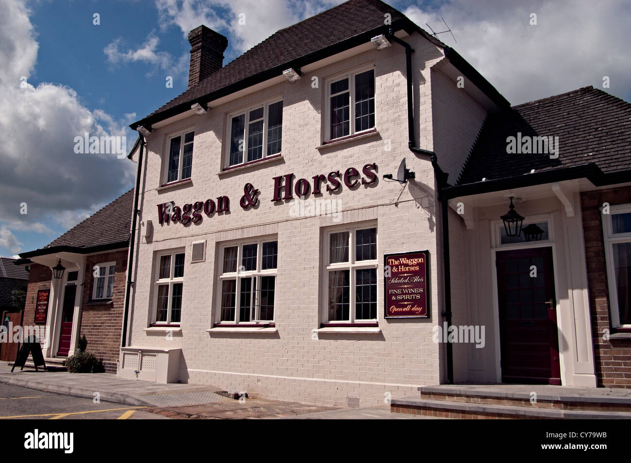 wagon and horses pub Bishops Stortford Stock Photo
