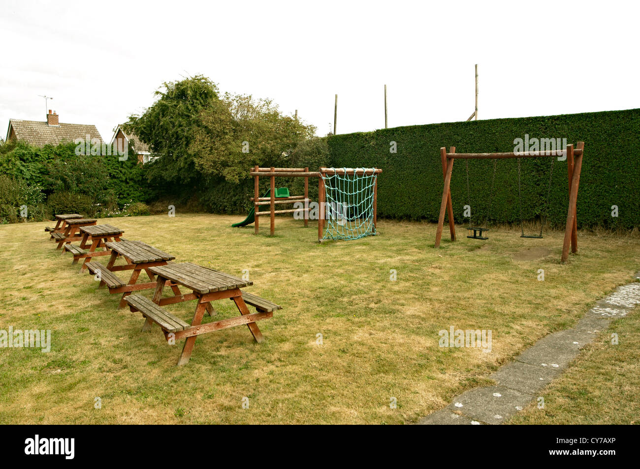 the unicorn Pub garden bench Stock Photo - Alamy