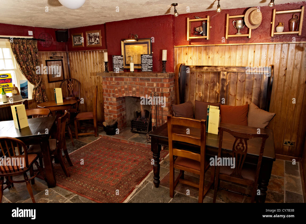 The peaks inn castleton peake district pub hotel snug Stock Photo