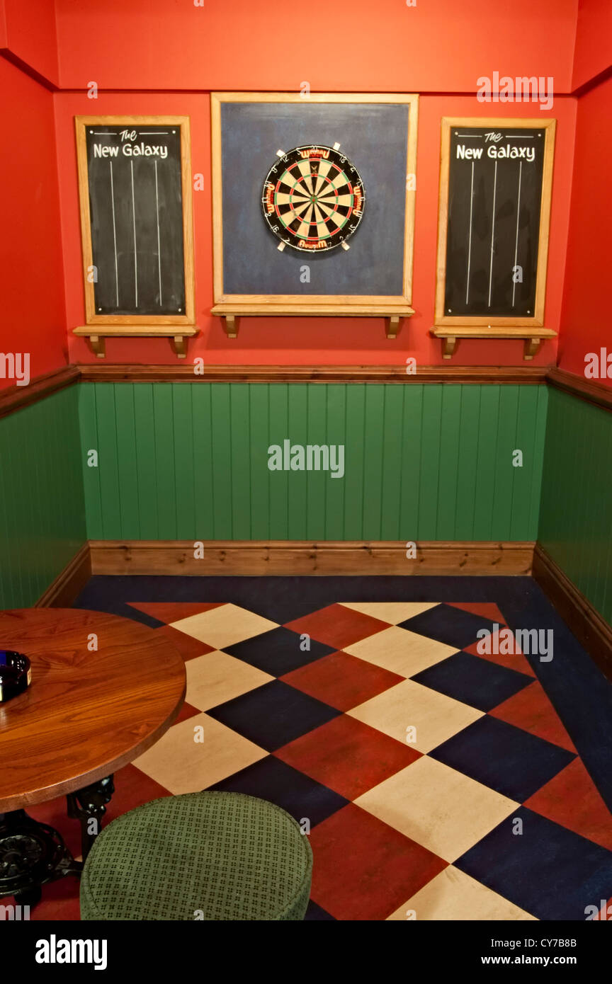the new galaxy Darts pub bar games room Stock Photo