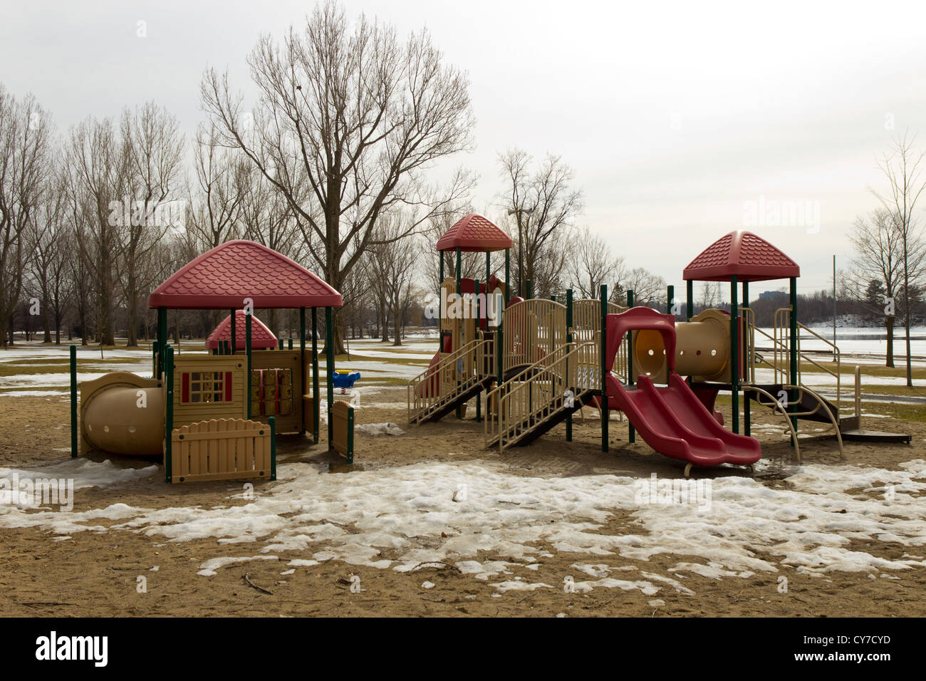 Play structure in the park Stock Photo