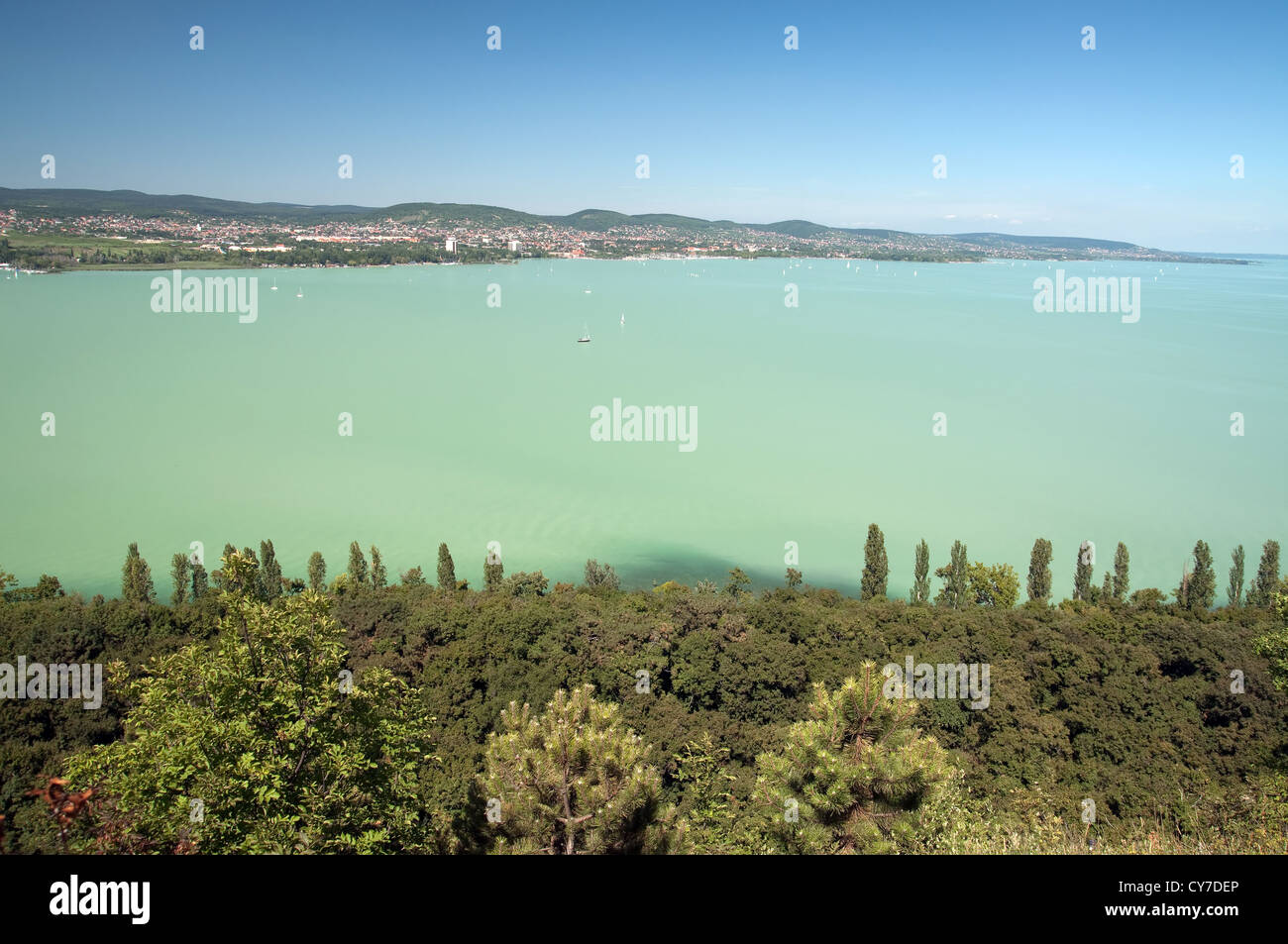 Lake Balaton in Hungary, the largest lake in central Europe Stock Photo
