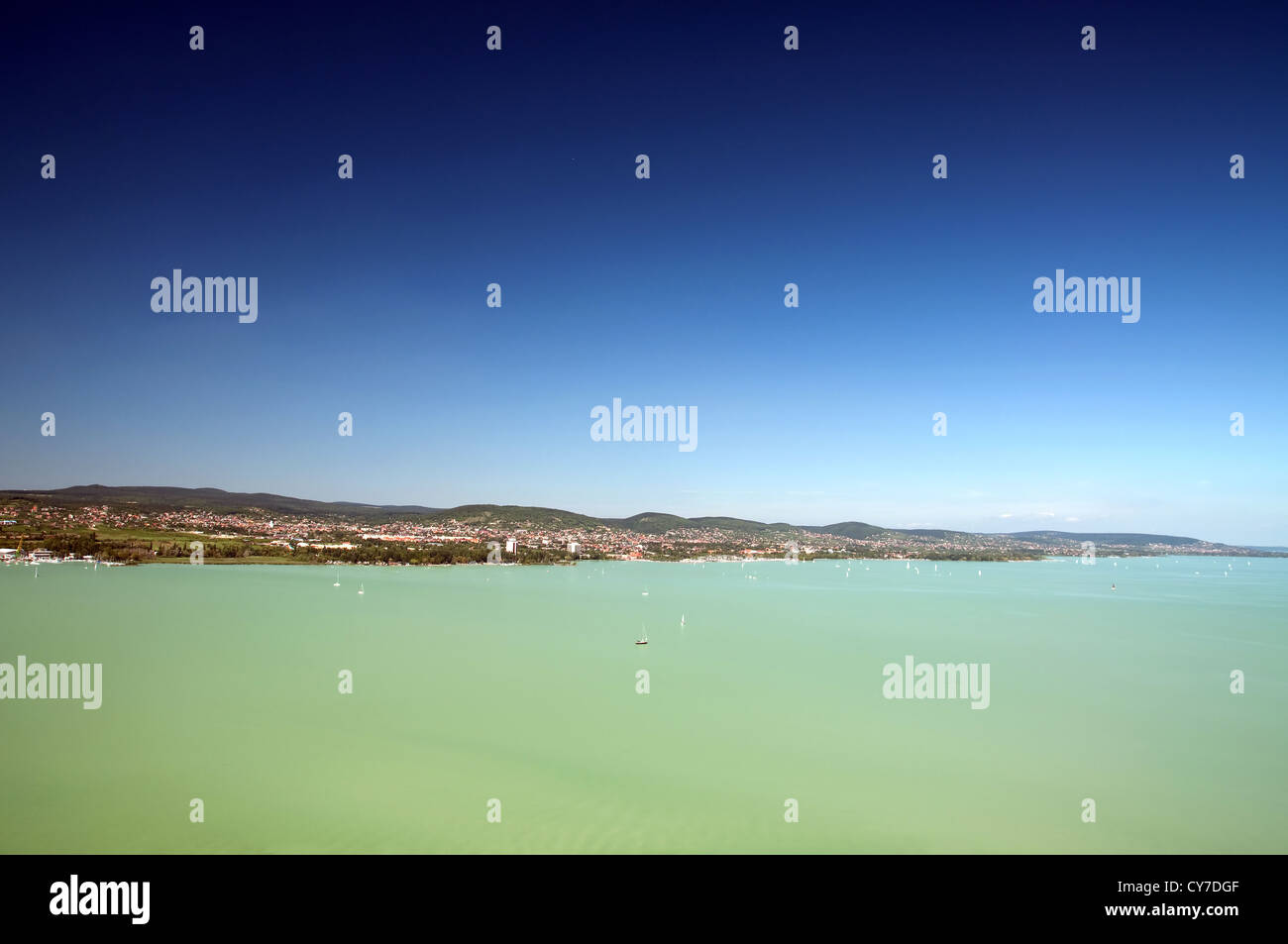 Lake Balaton in Hungary, the largest lake in central Europe Stock Photo