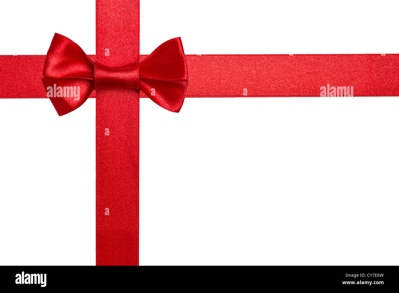 red ribbon bow isolated on white background Stock Photo - Alamy