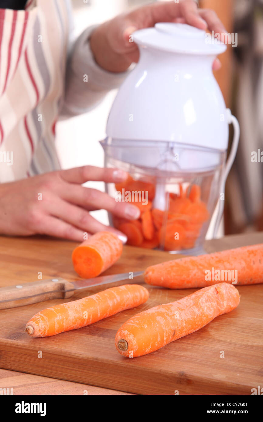 Electric carrot slicer Stock Photo Alamy