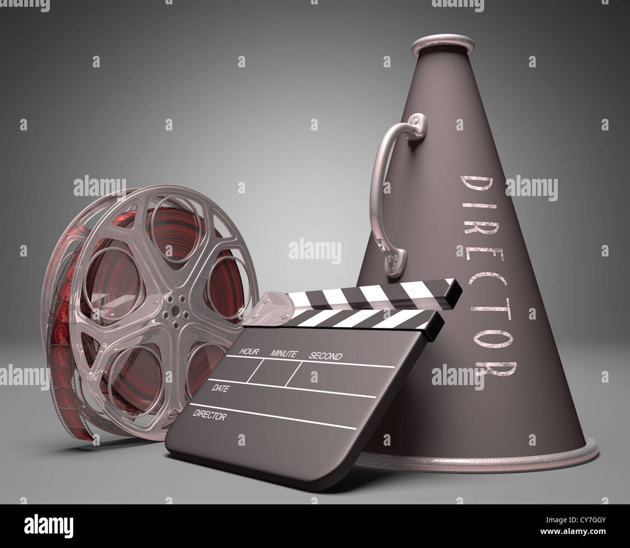 Important objects in the use of film industry and entertainment Stock Photo