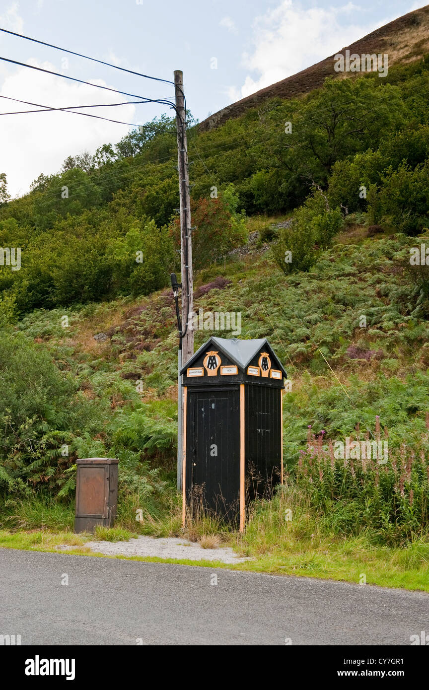 Historical vintage AA Sentry Box. Scottish Borders. Scotland Stock Photo
