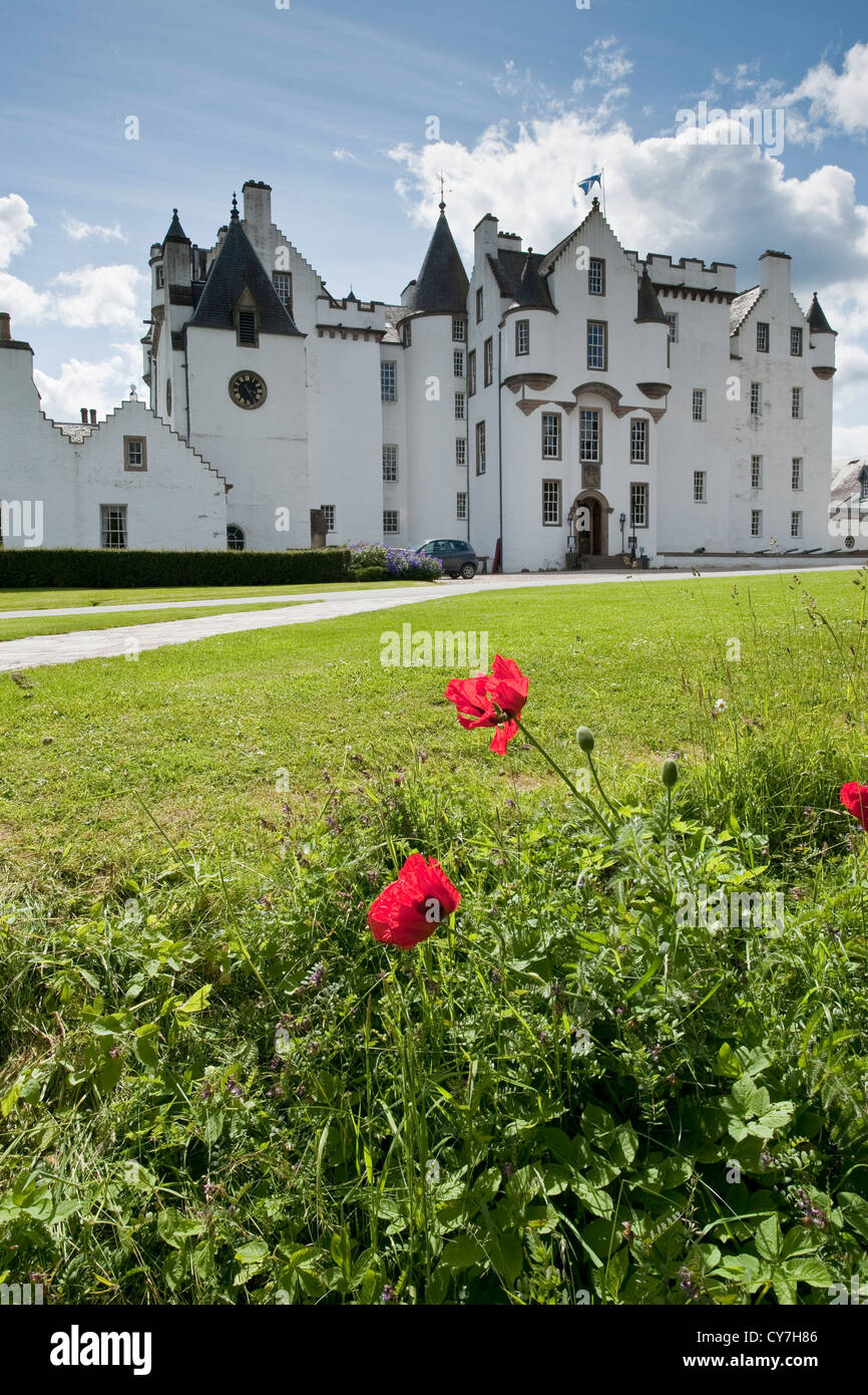 Blair Castle in Scottish town of Blair Atholl Stock Photo Alamy