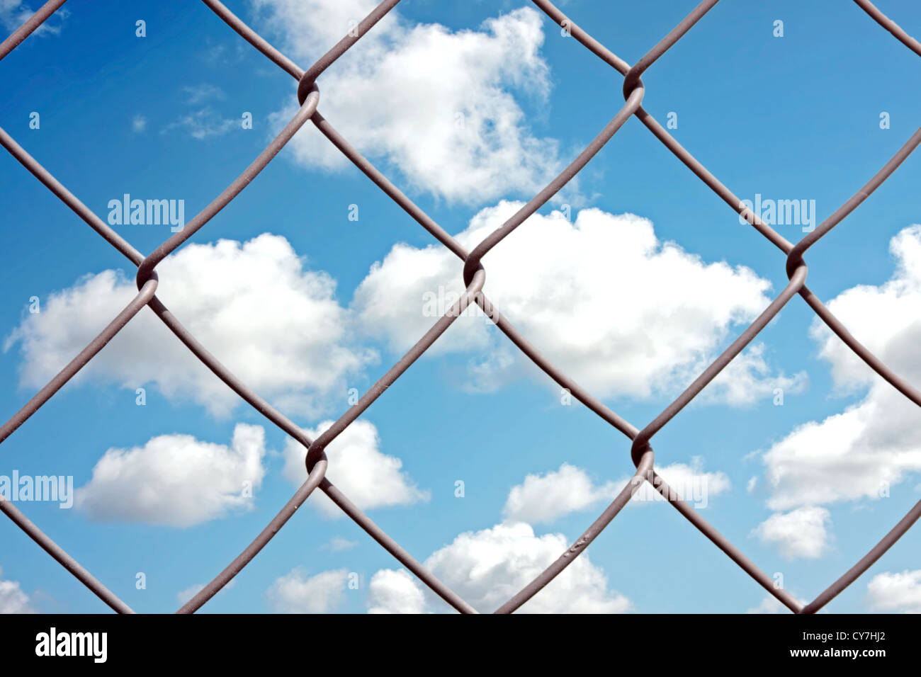 Wired fence Stock Photo