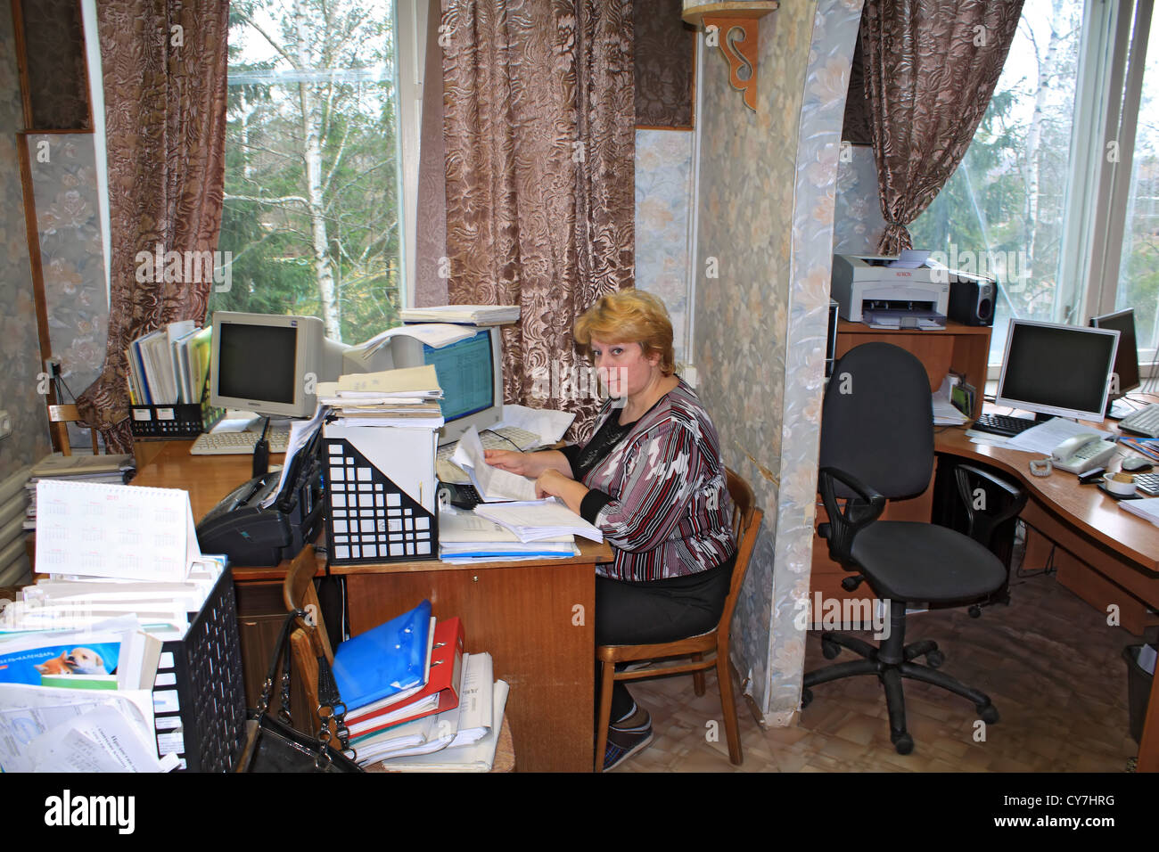 accountant in office Stock Photo
